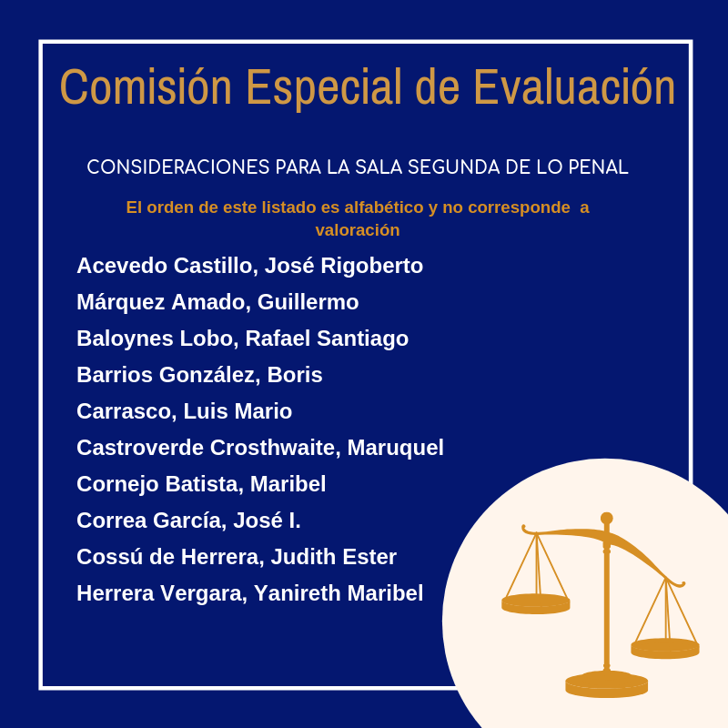 Comisi N Especial De Evaluaci N Entrega Informe De Consideraciones De