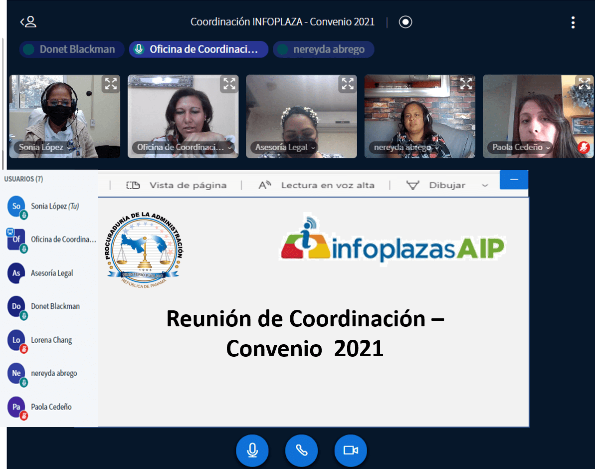 Lee más sobre el artículo Reunión de coordinación – Definiendo líneas para la firma de convenio marco entre la Procuraduría de la Administración e INFOPLAZAS